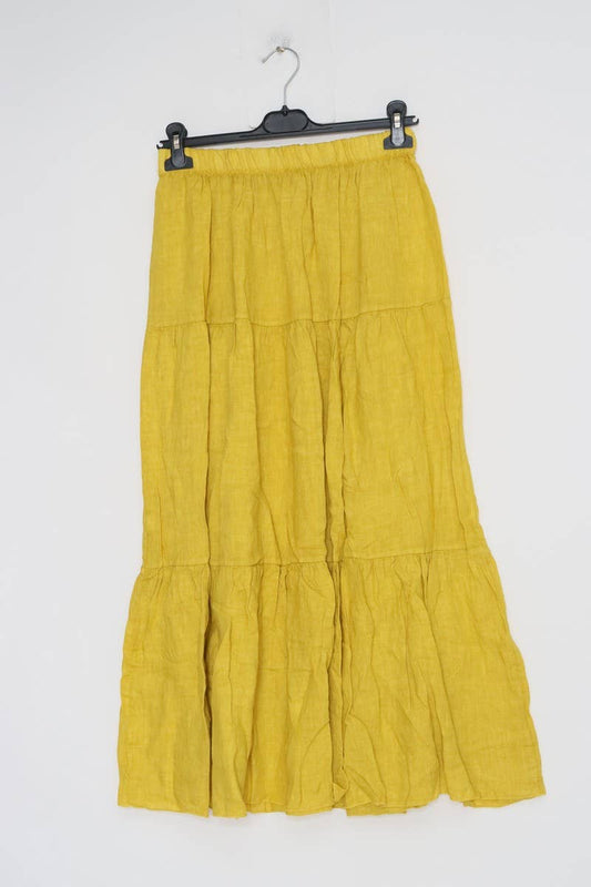 8348 Tiered Linen Skirt