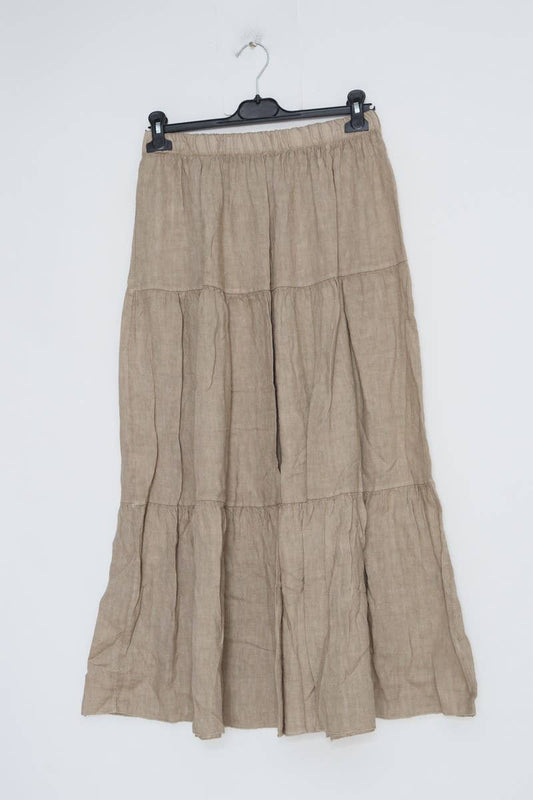 8348 Tiered Linen Skirt