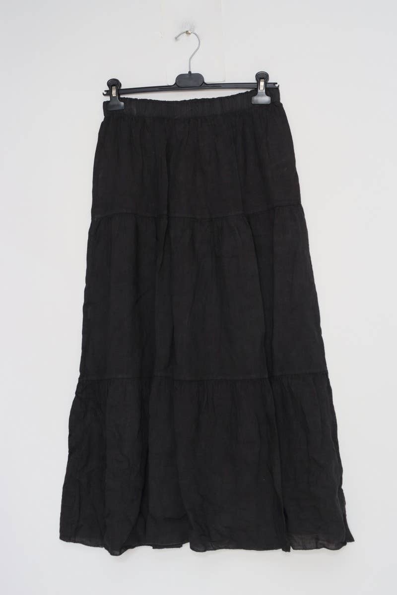 8348 Tiered Linen Skirt