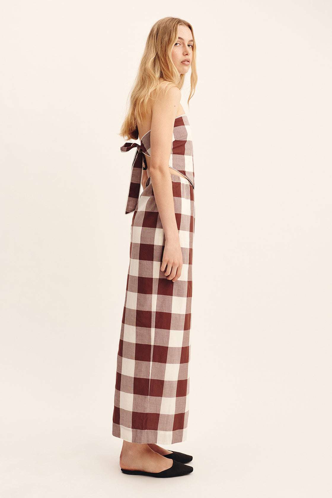 Mira Skirt in Mocha Gingham