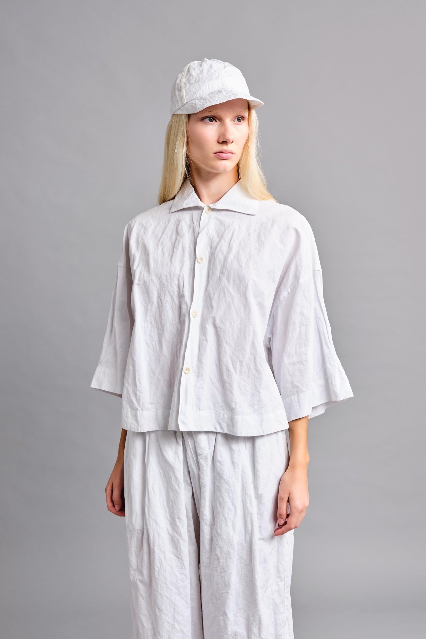 THE CAMPER SHIRT / CRUMPLED COTTON CHALK