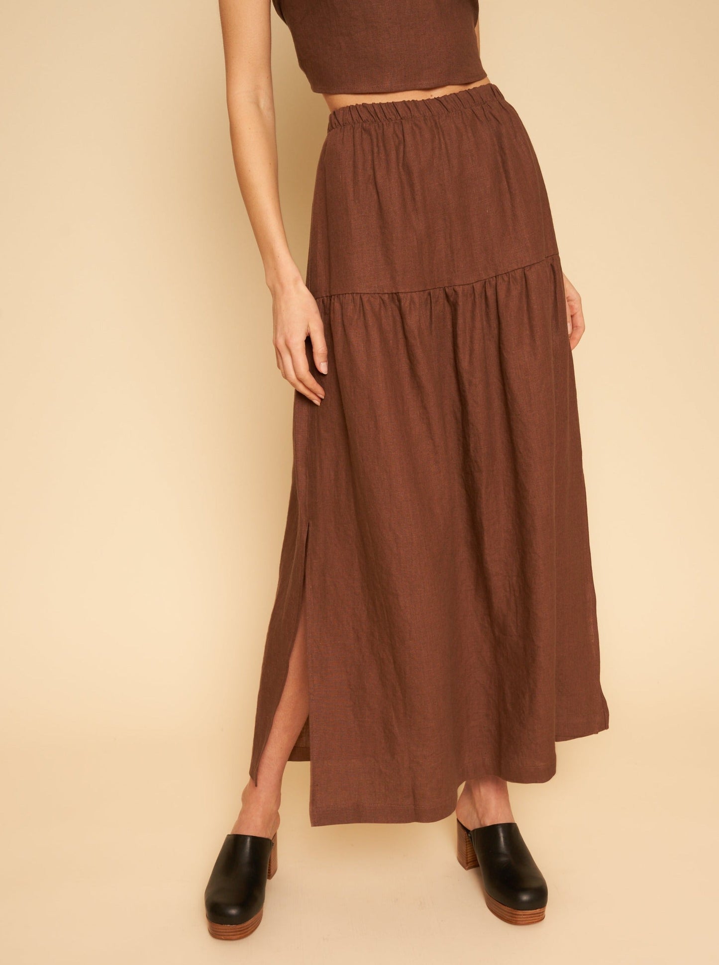 Millie Skirt/Dress - Chocolate Linen