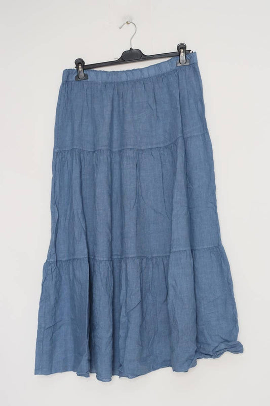 8348 Tiered Linen Skirt